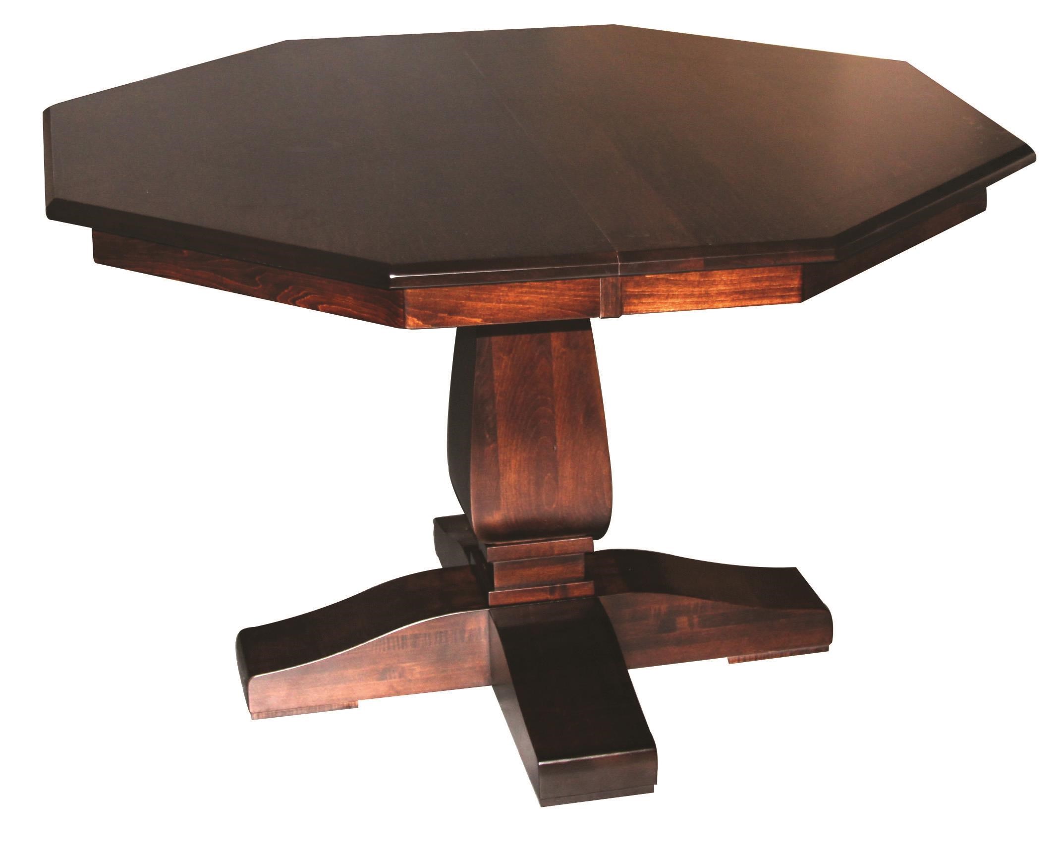 Wayside Custom Furniture Kountry Knob Bassett Single Pedestal Table